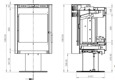 Дровяная печь EMBER Радмила 500 D